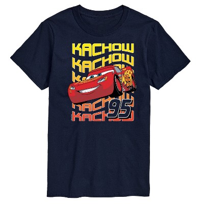 Men's - Cars - Lightning McQueen Kachow Stacked 95 Short Sleeve Graphic T-Shirt