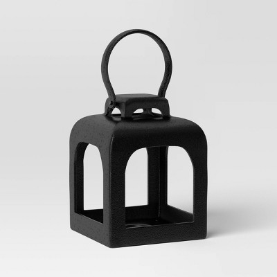 Cast Aluminum Outdoor Lantern Candle Holder Black - Threshold™
