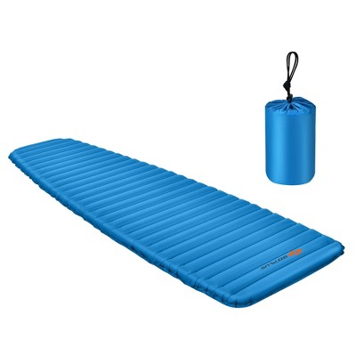 Costway 3 Inch Inflatable Camping Sleeping Pad Waterproof & Comfortable Sleeping Mat Blue/Green