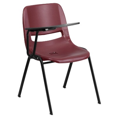 Emma and Oliver Ergonomic Shell Chair with Right Handed Flip-Up Tablet - Tablet Arm Desk
