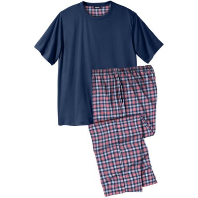 KingSize Jersey Knit Plaid Pajama Set