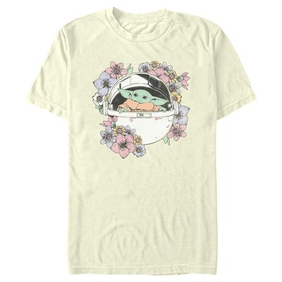 Men's Star Wars: The Mandalorian The Child Floral Bassinet T-Shirt