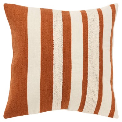 Rizzy Home 20"x20" Oversize Striped Poly Filled Square Throw Pillow