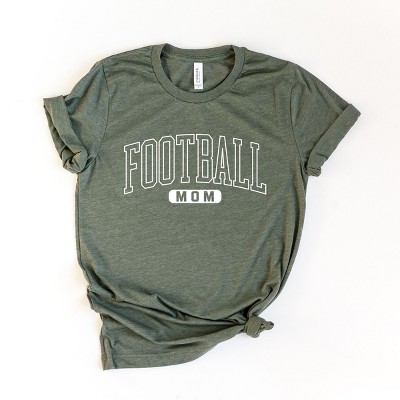 Simply Sage Market Football Mom Block Short Sleeve Tee - XL - Army Green