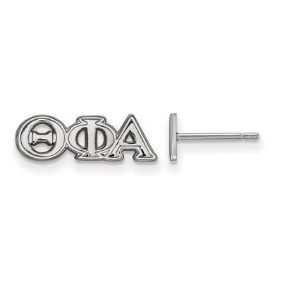 Black Bow Jewelry Sterling Silver Theta Phi Alpha Greek Life Stud Earrings