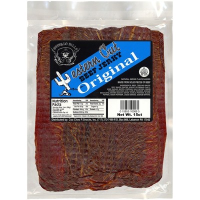Buffalo Bills 18oz Original Western Cut Big Slab Beef Jerky (15 beef jerky slices per bag)