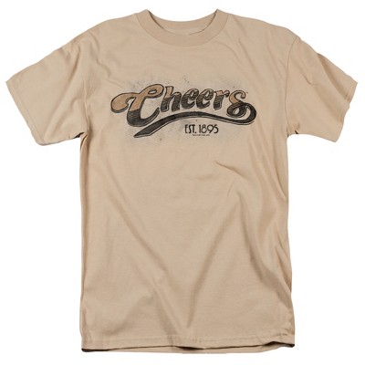 Cheers Watercolor Logo Adult T-Shirt Sand