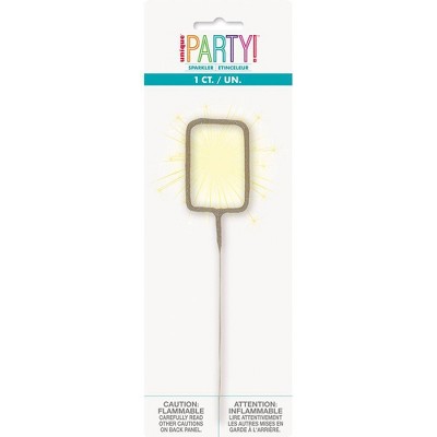 Number 0 Sparkler Flame Cake Candle: Gold Birthday Number Candle by Unique Industries