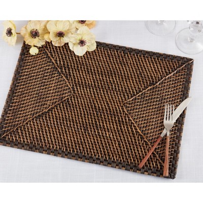 Saro Lifestyle Saro Lifestyle Woven Rattan Table Mats (Set of 4)