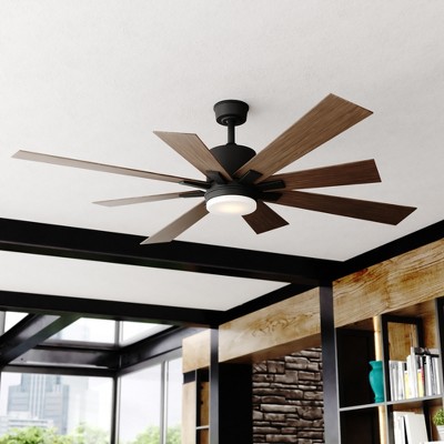 VAXCEL Crawford 60 in. 6 Blade Farmhouse Indoor Ceiling Fan with Light Kit and Remote