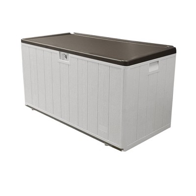 Decksplore Waterproof Patio Storage 110GAL Deck Storage Box Organizer for Pool & Garden