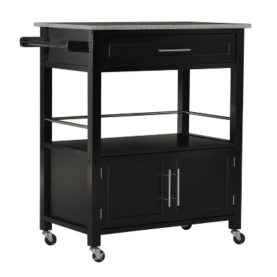 Cameron Kitchen Cart with Granite Top - Linon