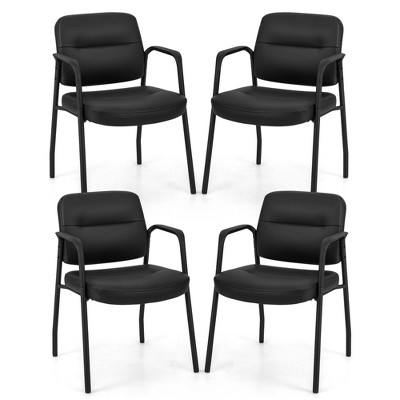 Costway Waiting Room Chair No Wheels Set of 2/4/6/8/10/12 with Integrated Armrests  for Reception