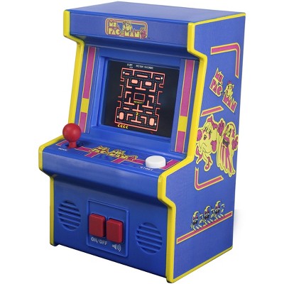 Basic Fun! Arcade Classics Ms. Pac-Man Mini Arcade Game, Brightly Colored Screen