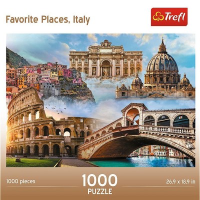 Trefl Favorite Places Italy 1000pc Puzzle: Travel & Nature, Creative Thinking Jigsaw Puzzle, Cardboard Material