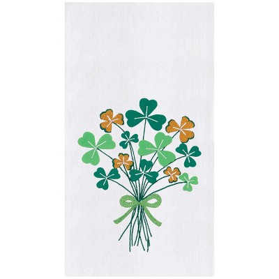C&F Home St. Patrick's Day Shamrock Bouquet Flour Sack Cotton Kitchen Dishtowel