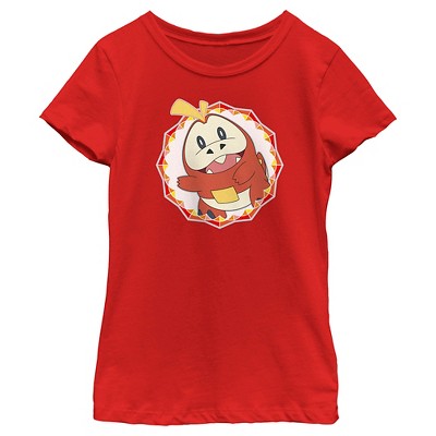 Girl's Pokemon Fuecoco Circle T-Shirt