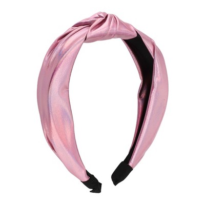 Unique Bargains Women's Elegant Glossy Knotted Wide Hairband 6.69"x5.12" 1 Pc
