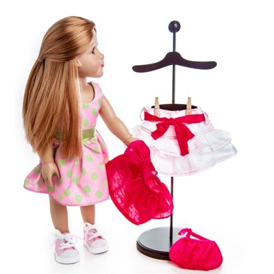 The Queen’s Treasures 18 In Doll 2 pc Wood Doll Clothing Display Stands