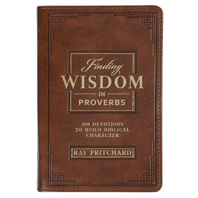 Devotional Finding Wisdom in Proverbs Faux Leather - (Leather Bound)