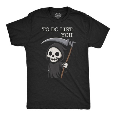 Mens Funny T Shirt to Do List You Sarcastic Grim Reaper Graphic Novelty Tee for Men - Crazy Dog Men's T Shirt With Sarcastic Sayings
