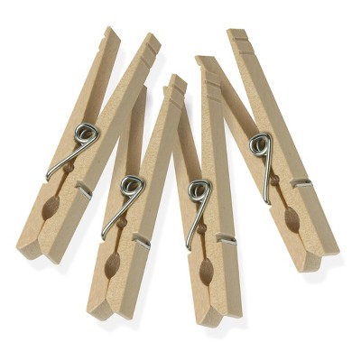 50pk Clothespins Light Brown - Room Essentials™: Wooden Clothing Pins, Hardwood, 3.25" Length, 50 Count