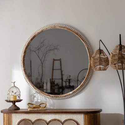 Maxax Wood Flat Wall Mirror