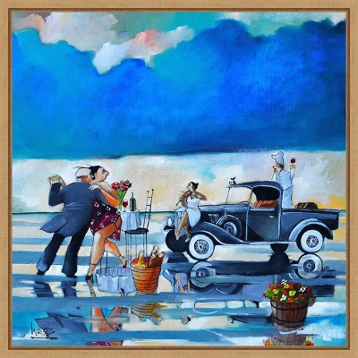 Amanti Art Date Night One by Ronald West Framed Canvas Wall Art