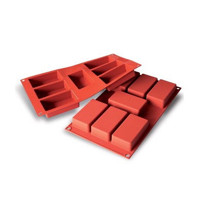 Silikomart Silicone Mold Rectangle 3.3 Oz, 1.89" x 3.42" x 0.94" High, 7 Cavities