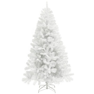 Dexmalle White Tall Artificial Christmas Tree, Unlit Xmas Tree with 2132 Branch Tips