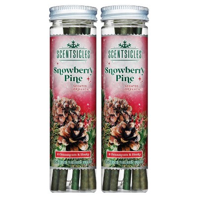 Scentsicles 2pk-6ct Bottle Scented Christmas Tree Ornament Fragrance Infused Paper Stick