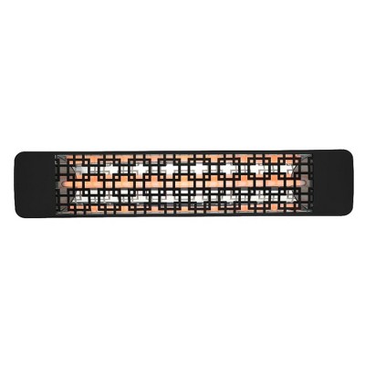 Eurofase Heating - 2000 Watt Single Element 39 Inch Electric Patio Heater-240 Voltage-Black Finish-Brix Decorative Fascia