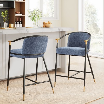 Christopher Knight Home Chaparral Contemporary Upholstered Iron 26 inch Counter Stool (Set of 2)