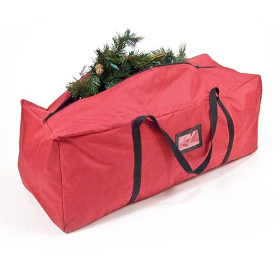 TreeKeeper 36" Storage Bag Polyester Red: Christmas Tree Storage with Built-In Handles, Universal Storage Solution