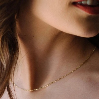 Figaro Chain Choker Necklace in Gold, Rose Gold, Silver - Honeycat