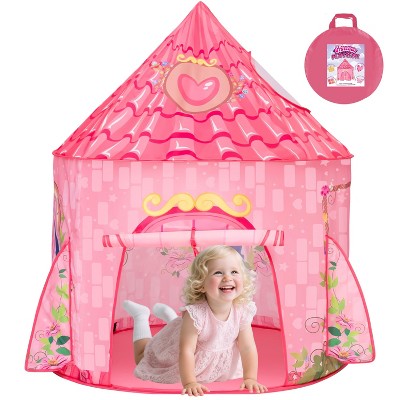 Joyfy Kids Play Tent Pink Princess Tent for Baby Toddler Girl Castle Tent for Indoor & Outdoor Fun Christmas Birthday Gift for Girls Age 2 3 4 5 6 7 8