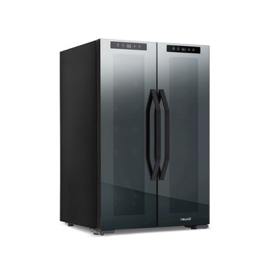 Newair Shadow Series Wine Cooler Refrigerator 12 Bottle & 39 Can Dual Temperature Zones