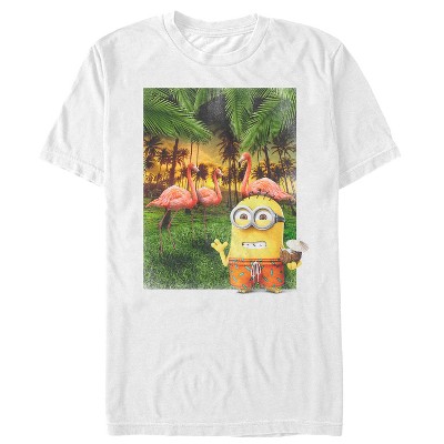 Men's Despicable Me Minion Flamingo Vacation T-Shirt