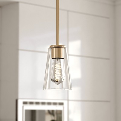 VAXCEL Beverly Mini Pendant Ceiling Light Clear Glass Shade, LED Compatible
