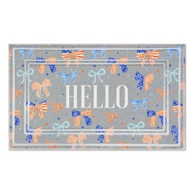 Apache Mills Hello Americana Stars and Bows Door Mat
