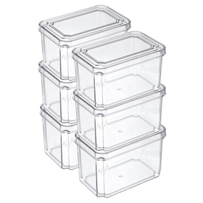 Unique Bargains Stackable Refrigerator Food Storage Containers 6 Pcs