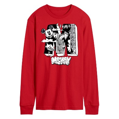 Men's - Disney - Mickey Mouse Long Sleeve Graphic T-Shirt