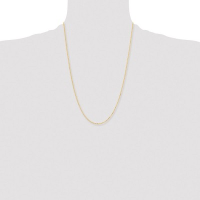 Chisel Gold-tone Brass 2.00mm Plated 24" Ball Chain Necklace