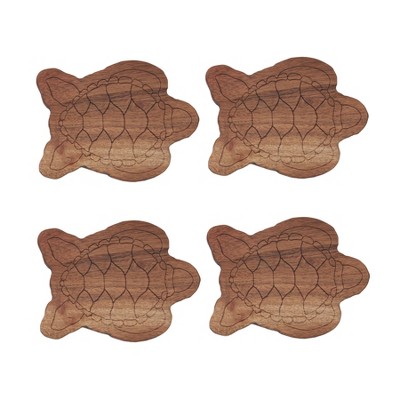 C&F Home Turtle Wood Coasters Set of 4