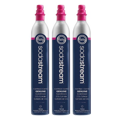 SodaStream 60L Co2 Spare CQC Carbonators (Set of 3): Aluminum Drinkware Accessories for Cold Beverages
