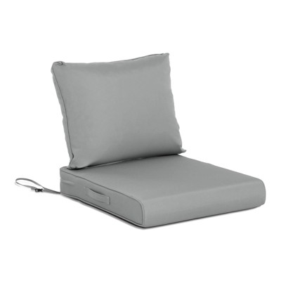 Aoodor Outdoor Deep Seat Cushion Set, Waterproof Patio Furniture Cushions with Adjustable Straps & Removable Cover