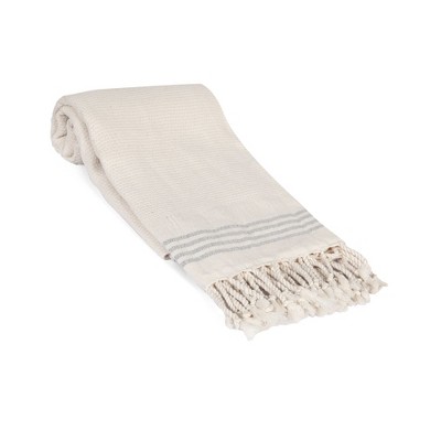 Olive & Linen Whisper Weight Natural Turkish Towel
