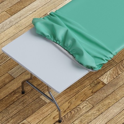 Tablecover -Fitted With Elastic, Vinyl With Flannel Back, Fits For Rectangle Tables, Solid Designs, by SORFEY
