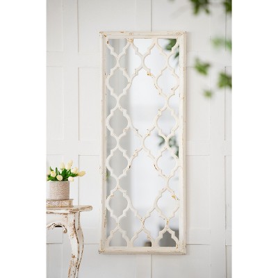 24inx 60inDistressed White Floor Mirror, Full Body Mirror for Bathroom Bedroom Living Room