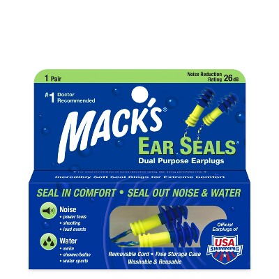 Macks Ear Seals Earplugs, 1 Pair